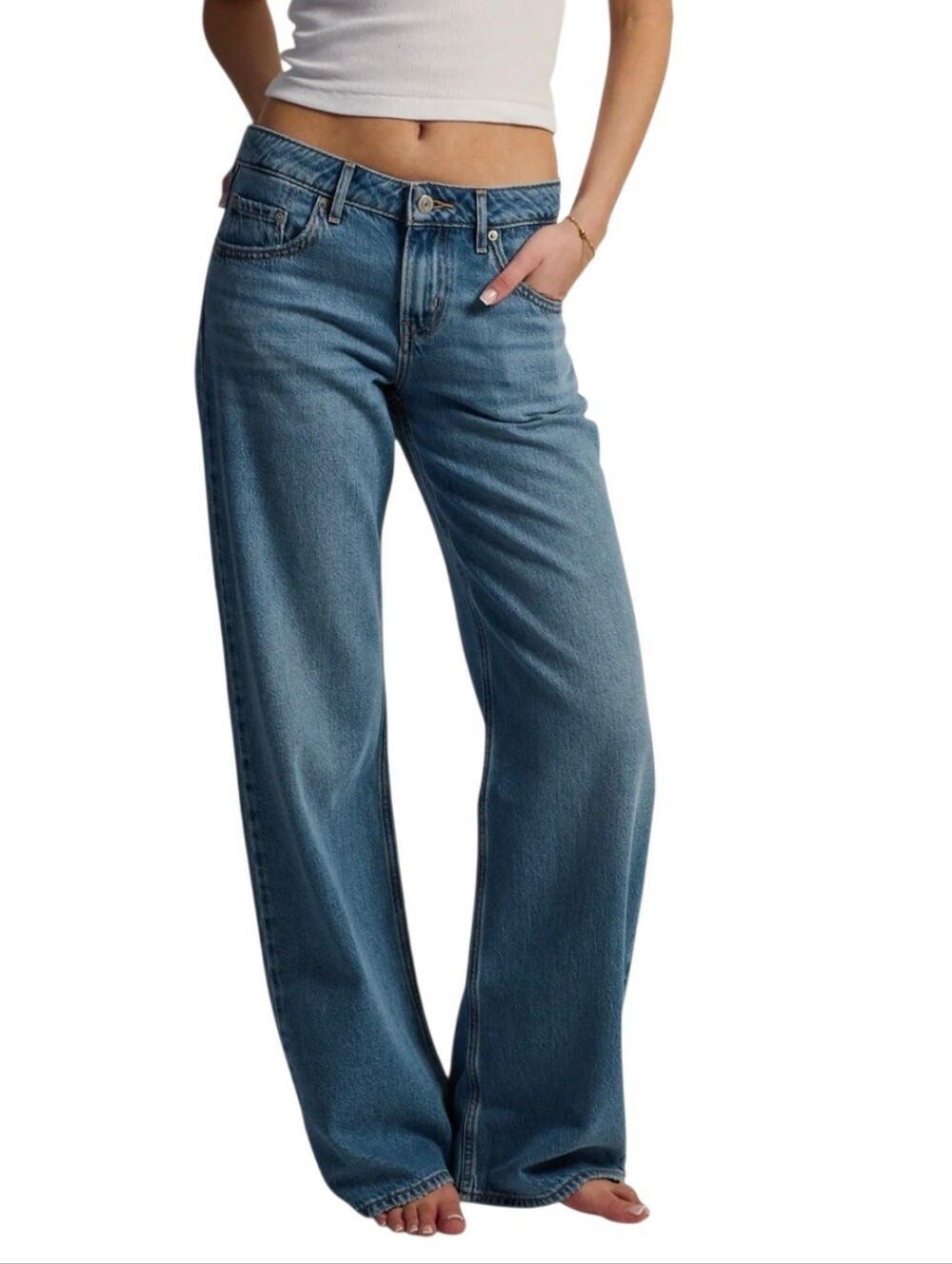 Levis Low Loose Denim Jeans 5 Pocket Size 25